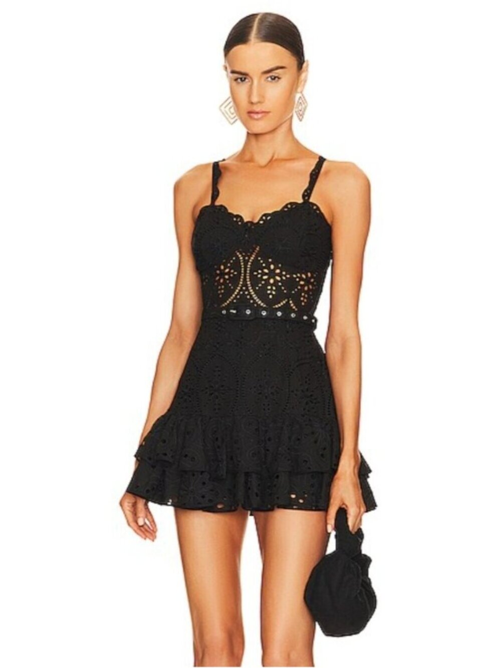 NWT Charo Ruiz Black Marianne Mini Dress
